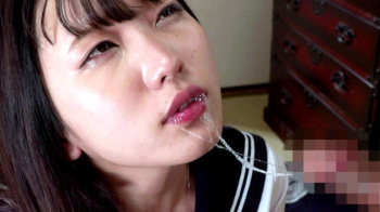 【日泉舞香】イラマされえづき汁を垂れ流しながらフェラさせられ舌射させられるが、叔父に催●術で記憶を消されてしまい疼くカラダを持て余すJKの画像