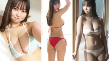 【本郷柚巴13】今、最も勢いのあるロリフェイスな21歳の美味しそうなカラダとたわわに実る美巨乳を堪能する水着グラビア画像⑬の画像