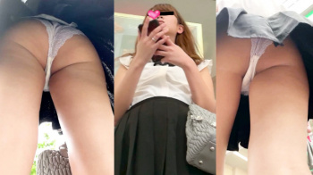 【upskirt2610逆さ撮りJD】白レースPをむっちりとした白いお尻に食い込ませるかなり美人なパパ活JDの画像