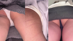 【upskirt3154めくりパンチラ】エスカレーターでめくりパンチラされ生Pを撮られてしまうプリプリの太ももとお尻がエロい何人もの若い娘の画像