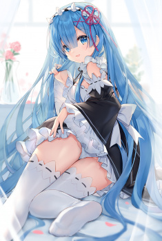 【二次】Re:ゼロから始める異世界生活、双子メイドの妹、レムの鬼がかってるエロ画像まとめ！No.22【20枚】の画像