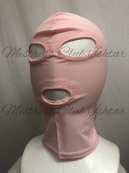 全頭マスク・ピンク（目・口開き）/ Full mask pinkの画像
