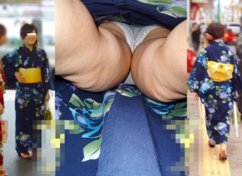 浴衣パンチラ!難易度高い浴衣女子の逆さ撮り画像33枚まとめの画像