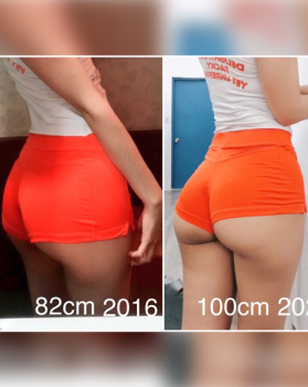 デカ尻モデル九条ねぎ、4年かけてヒップ100cmに到達→とんでもないエロ尻に進化してる件!の画像