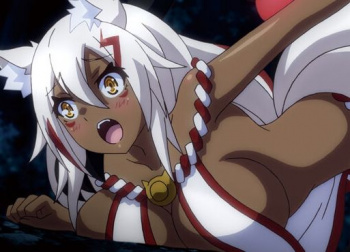 魔獣チンポに犯される褐色娘!抵抗する術もなく無限ピストンwの画像