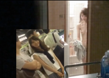 【お風呂盗撮】執念!駅からの追跡にてシャワー盗撮されちゃう綺麗系ギャルちっぱいかもの画像
