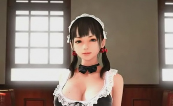 清楚系爆乳おっぱいメイドが手コキおしゃぶりご奉仕してくれる3Dエロアニメの画像