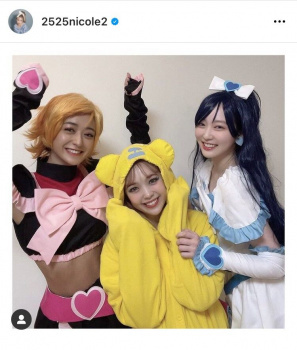 【芸能】藤田ニコル、みちょぱ＆越智ゆらのと「プリキュア」コスプレ披露「３人ともかわいすぎ」「はい最強」の画像