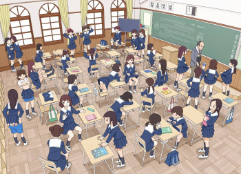 【画像】女子校男性教師さん、囲まれてパンツ見せられる……の画像