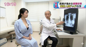 【画像】巨乳女子アナが胸チラの画像