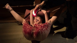 緊縛され逆さ吊り、スパンキング、蝋燭責め…痛みと苦痛が快楽に変わり悲鳴をあげ悦ぶドM美女の画像