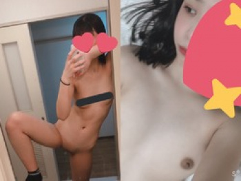 千葉の高身長貧乳18歳が全裸でつるつるパイパン筋ま〇こヌード自撮りの画像