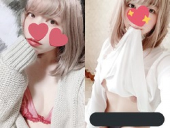 金髪お姉さんが半裸でパンティ穿いたまま手でおま●こオナニー動画自撮りの画像