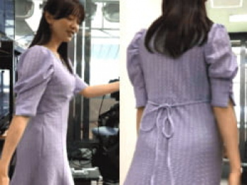 森香澄アナが競馬公式YouTubeでお尻向けてパンツ線が浮き出るの画像