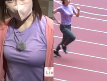 NHK森田茉里恵アナが薄着のまま激走して巨乳揺れとお尻がエロすぎの画像