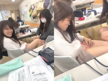 可愛い女子短大生、教室でマン毛チェックした動画が流出の画像