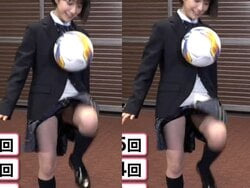 ZIP!で若手女優の藤崎ゆみあが制服リフティングして黒パンチラの画像