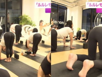 Live News αが海老原優香アナのエロいぴちぴちヨガタイツ尻を映すの画像