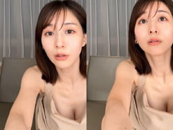 田中みな実がインスタライブでおっぱいの谷間をアピールの画像