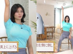 大島璃乃が地上波でエッチすぎるストレッチをしてしまうの画像