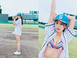 イチローを打ち取った元高校野球女子が脱いで水着になってしまうの画像