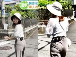 静岡朝日テレビの白木愛奈アナが食い込みパン線お尻散歩放送事故の画像