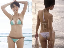 元フジアナ渡邉渚がエロいビキニ尻を食い込ませるの画像