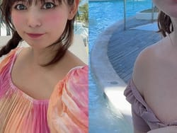 中川翔子が最新インスタに水着から乳輪ハミ出してる写真を投稿してしまうの画像