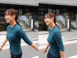 おにぎり屋台のお姉さん、ノーブラおっぱいぷるぷる揺らしてしまうの画像