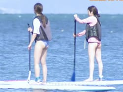 秘密のケンミンSHOW極で滋賀県琵琶湖の素人エロ水着尻食い込み放送事故の画像