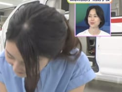 NHKで斎藤希実子アナが心肺蘇生法実演中に胸チラする放送事故の画像