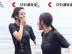 すまたんで澤口実歩アナと新人増田陽名アナがTシャツ濡れおっぱい放送事故の画像