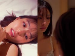 宇垣美里主演、できても、できなくても1話の下着姿ベッド挿入シーン解禁の画像