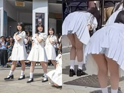乃木坂46の6期生メンバーたちが台湾ゲリラライブでパンチラの画像