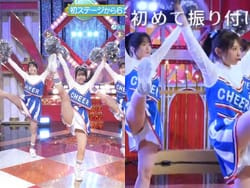 乃木坂SIXスター誕生で6期がチアガール脚上げでハミマンする放送事故の画像
