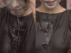 THE TIME’生中継で女子アナ小西鼓子の着衣濡れ透けおっぱい放送事故の画像