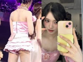 韓国アイドルグループIVEのイソがハミケツしてパイパン割れ目を晒すの画像