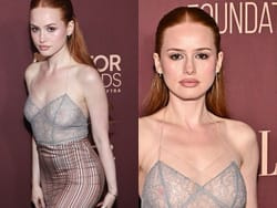 マデライン・ペッチがイベントでおっぱい丸出し露出衣装を披露の画像