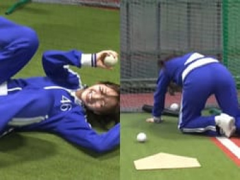 乃木坂お試し中でジャージ姿の金川紗耶が股間ワレメと尻を晒すの画像