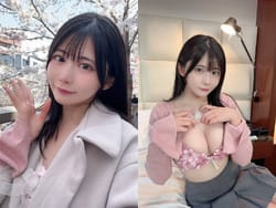 お花見中巨乳美人女子が脱いで下着でも花見をしてしまうの画像