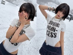 NiziUのRIMAがインスタでエッチなハイレグTシャツを着てしまうの画像