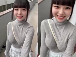 グラドル日下部ほたる、X自撮りでノーブラパイスラして乳首まで浮くの画像