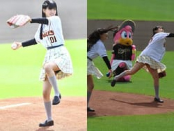 楽天始球式、虹ヶ咲声優の大西亜玖璃と相良茉優が見せパン晒すの画像
