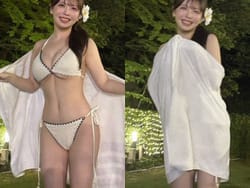 新人声優の結月花、下乳丸出しスタイル抜群の水着姿を披露の画像