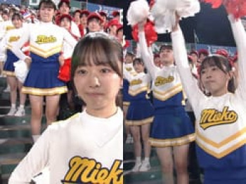第108回全国高校野球で三重チア平田◯々がアンスコから白パンチラの画像