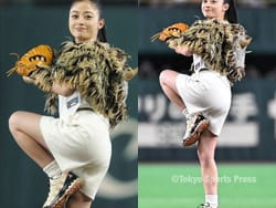 橋本環奈が東京ドーム始球式で短パン透けたパンツ線を公開の画像