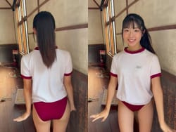 AV女優佐田茉莉子の娘で現役アイドルの愛Risブルマ着用でお尻プルプルさせるの画像
