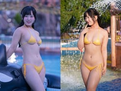 長野出身JKグラドルがキンマーでドスケベ水着を晒すの画像