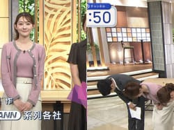 Jチャンネルで森山みなみアナが珍しい片乳チラ放送事故の画像