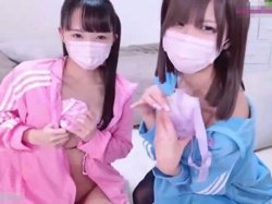 ノリノリコラボ「NGナシでなんでも答えちゃいますw全部できますw全部見えちゃうw」性獣美少女が弄り合い！ライブチャットの画像